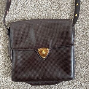 Vintage Bottega Veneta Lizard-Embossed Crossbody Bag 1990s Authentic